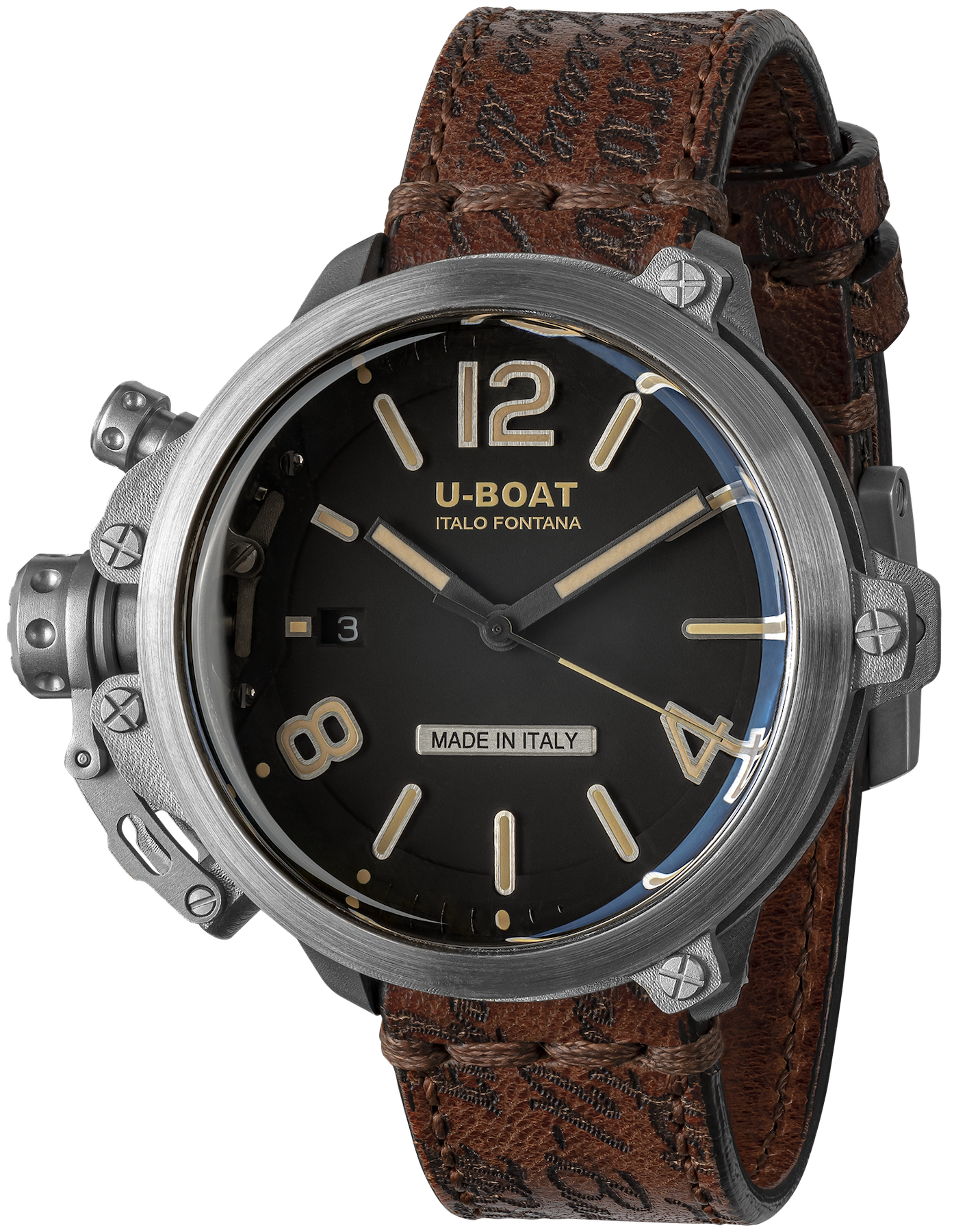 Photos - Wrist Watch U-Boat Watch Capsule 50 SS BK Beige Limited Edition UB-1093 