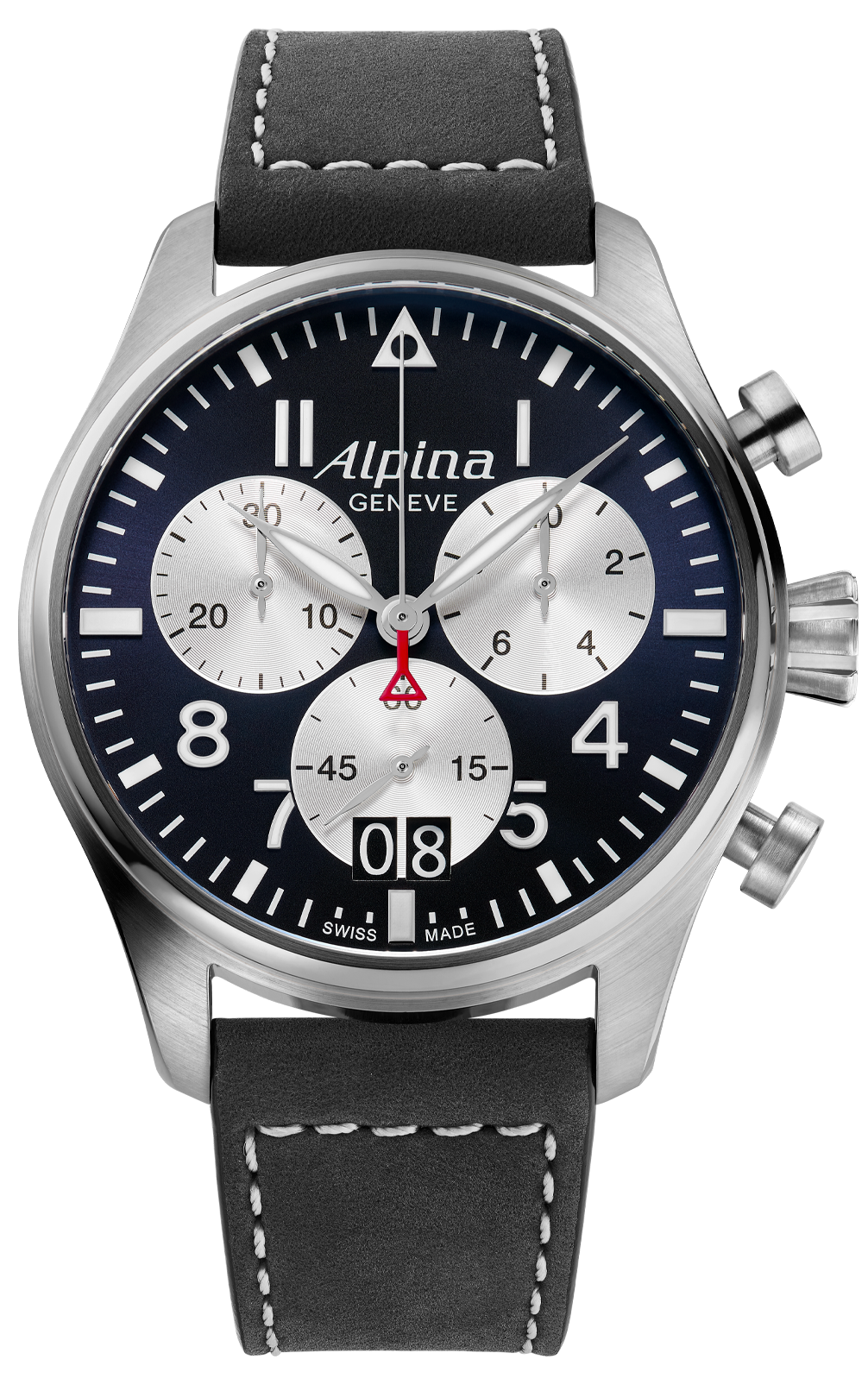 Photos - Wrist Watch Alpina Watch Startimer Pilot Quartz Chronograph Big Date - Blue ALP-353 