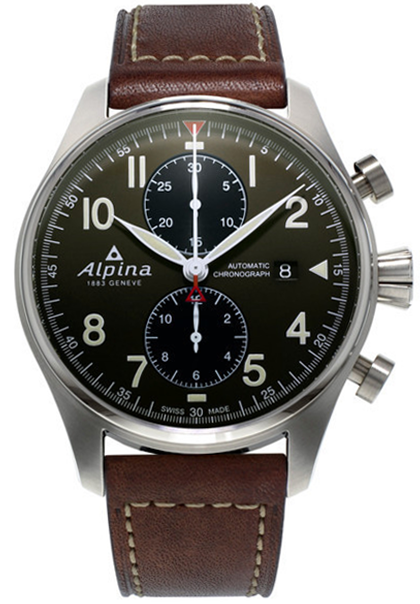 Photos - Wrist Watch Alpina Watch Startimer Pilot Chrono D - Black ALP-240 
