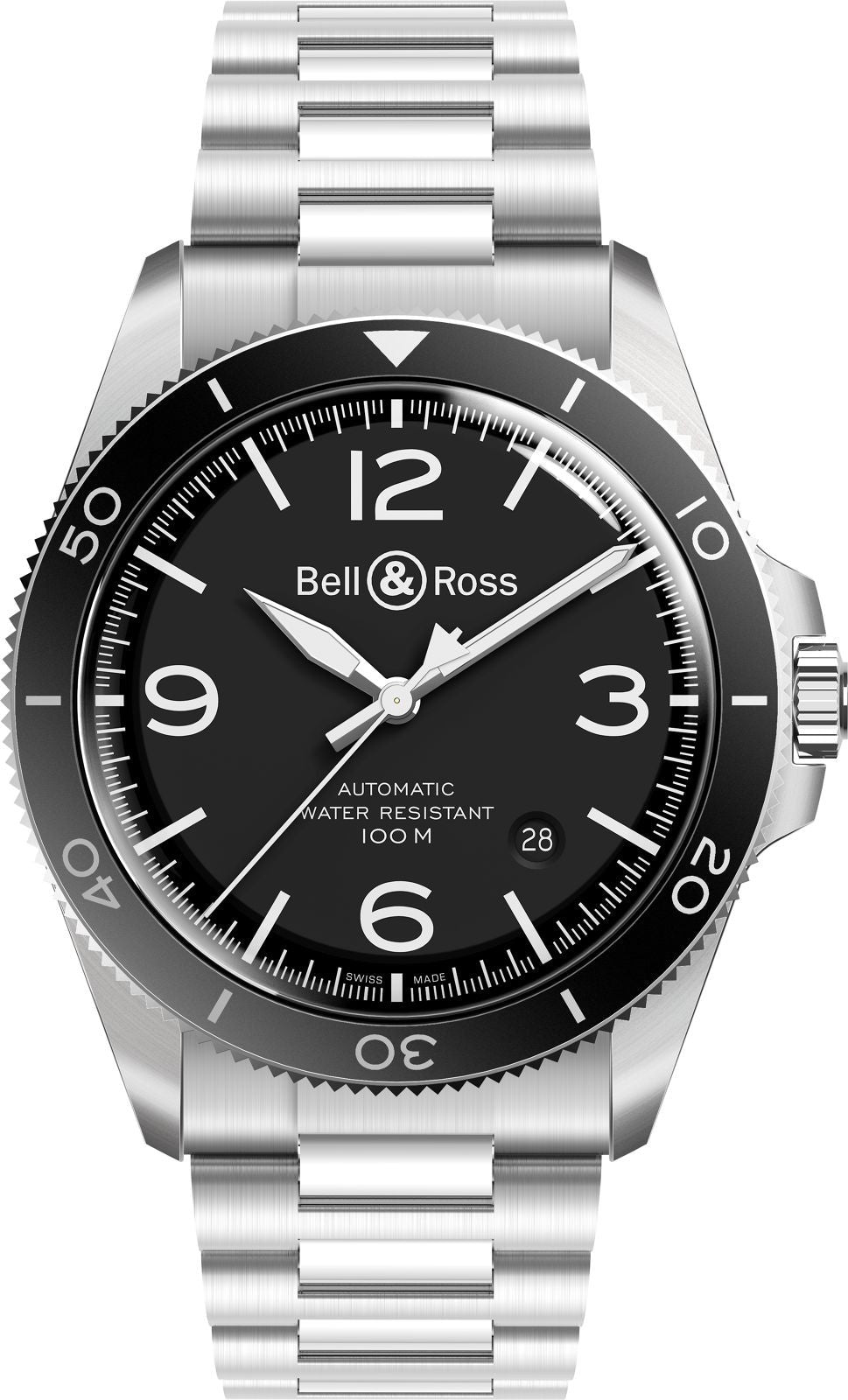 Photos - Wrist Watch Bell & Ross Watch Vintage BR V2-92 Black Steel - Black BR-697 