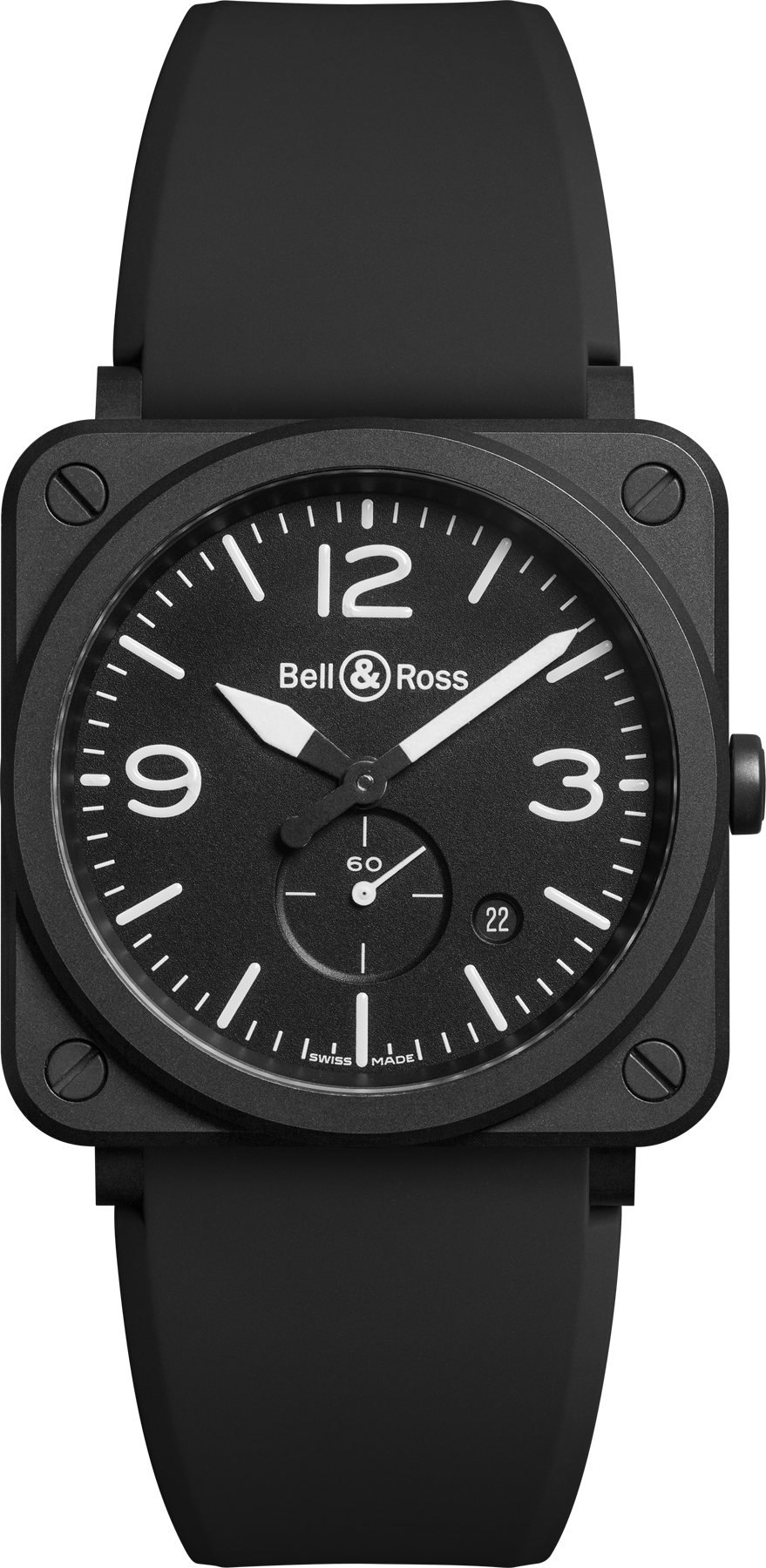Photos - Wrist Watch Bell & Ross Watch BRS Black Matt Quartz BR-627 