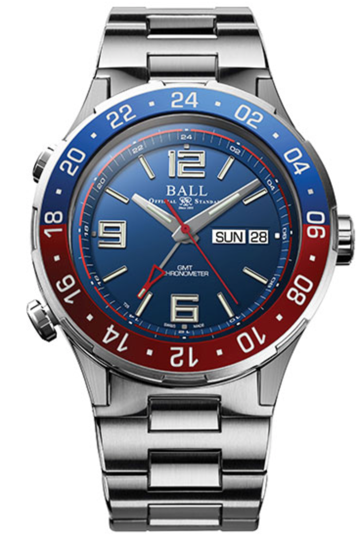 Photos - Wrist Watch Ball Watch Company Roadmaster Marine GMT Limited Edition - Blue BL-2150 