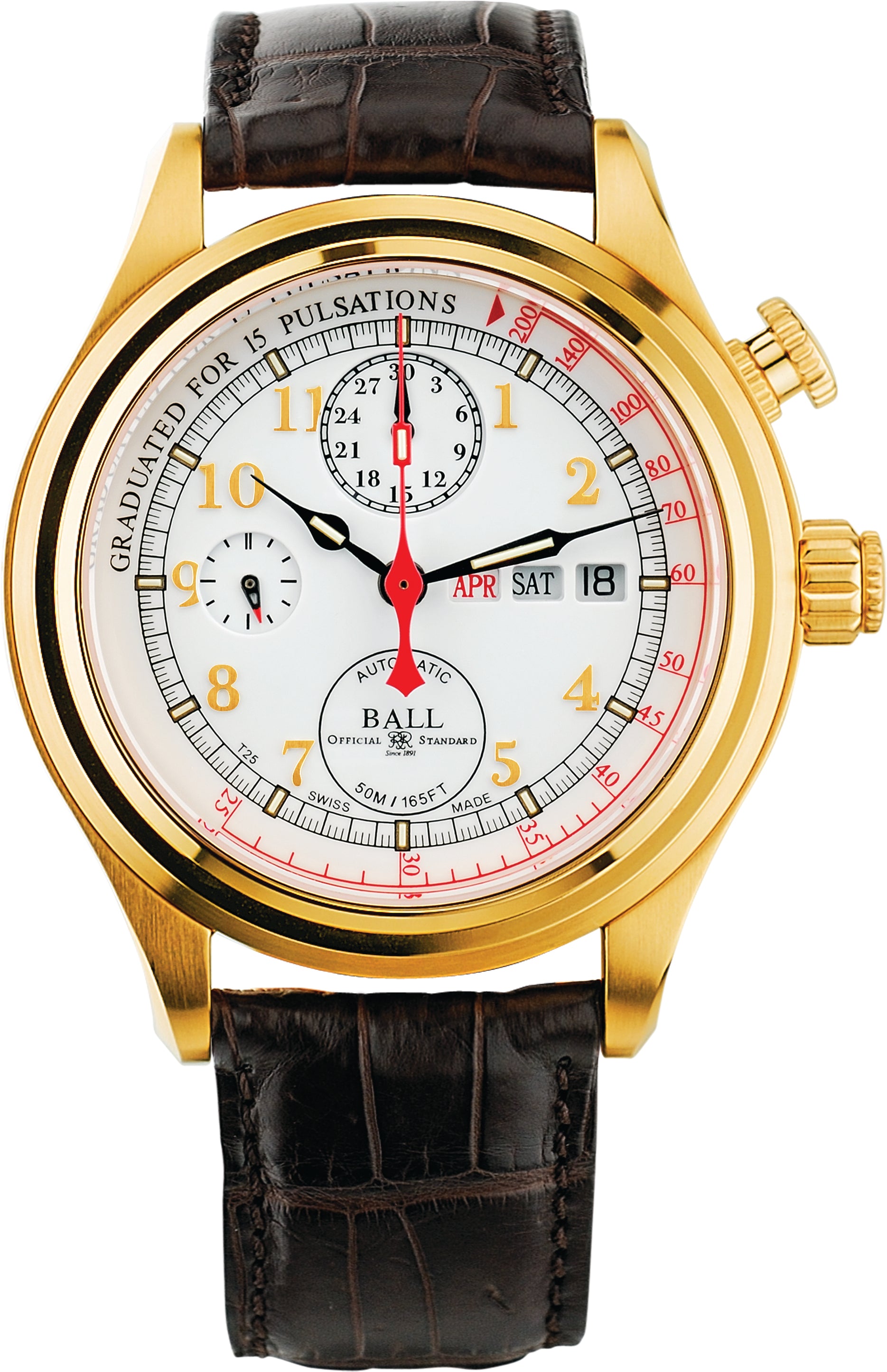 Photos - Wrist Watch Ball Watch Company Trainmaster Doctors Chronograph Limited Edition - White 