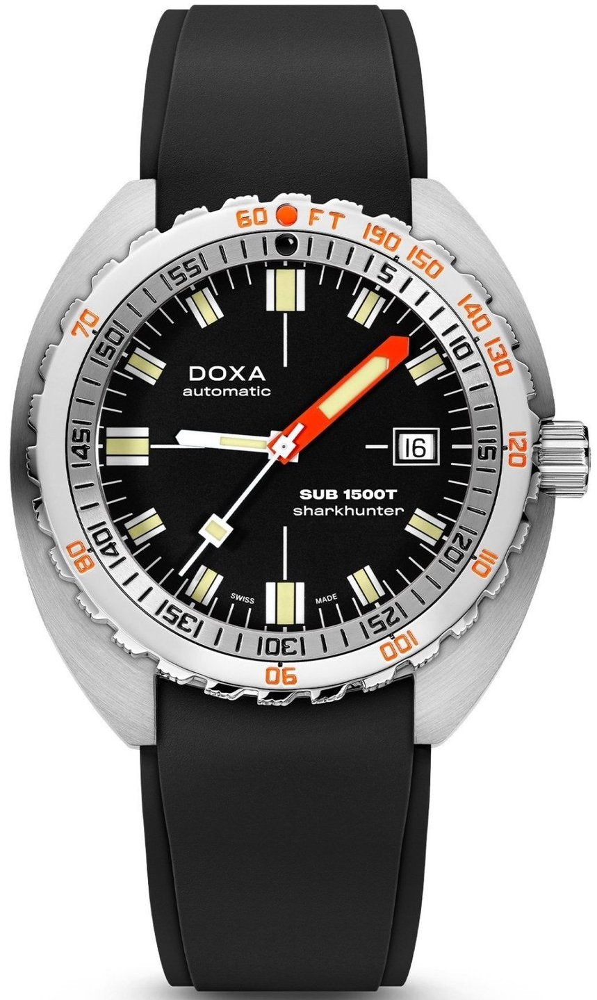 Photos - Wrist Watch DOXA Watch SUB 1500T Sharkhunter Rubber - Black DOX-051 