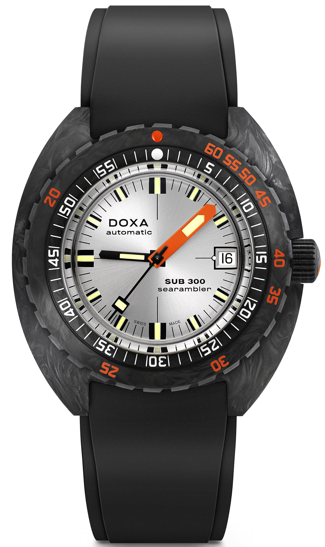 Photos - Wrist Watch DOXA Watch SUB 300 Carbon COSC Searambler Rubber DOX-022 