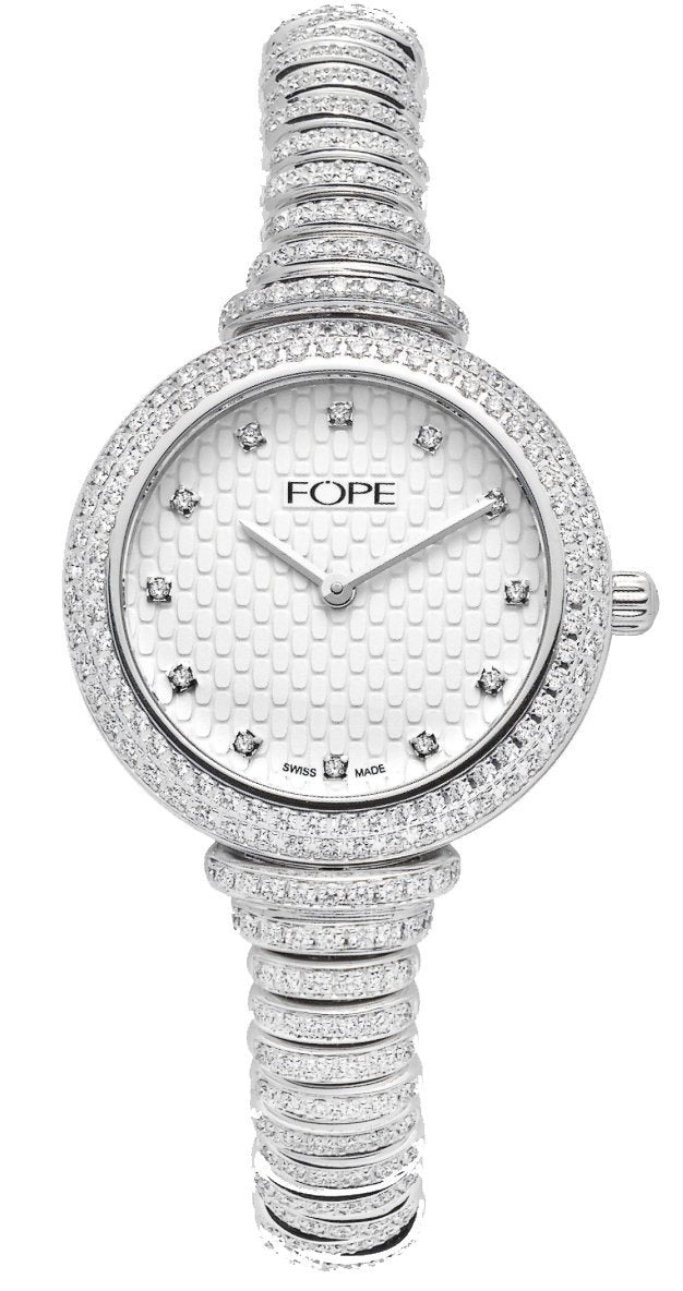 Fope Watch Flex'It White Gold Diamonds Medium 14.5cm