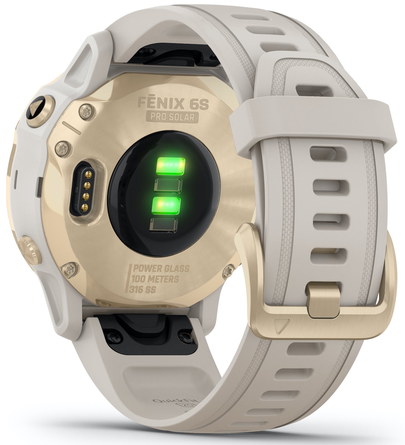 Garmin Watch Fenix 6s Pro Solar Light Gold With Light Sand Band 010