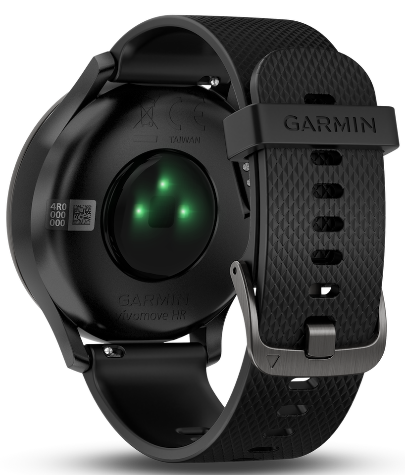 Garmin Watch Vivomove Hr Black With Black Silicone Band D 010-01850-01 