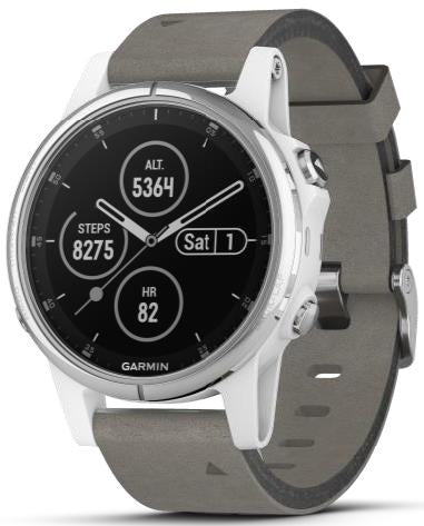 Garmin Watch Fenix 5S Plus Sapphire Grey Suede Band