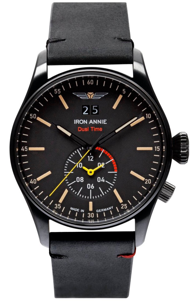 Photos - Wrist Watch Iron Annie Watch Flight Control - Black IRN-278 