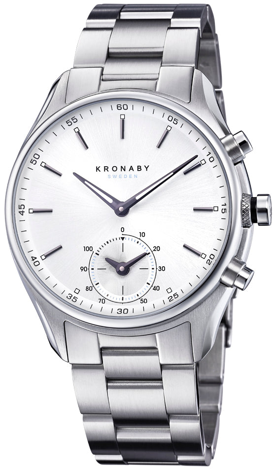 Kronaby S0715-1 Men's Sekel Hybrid Smartwatch Steel Bracelet  Colour - Silver