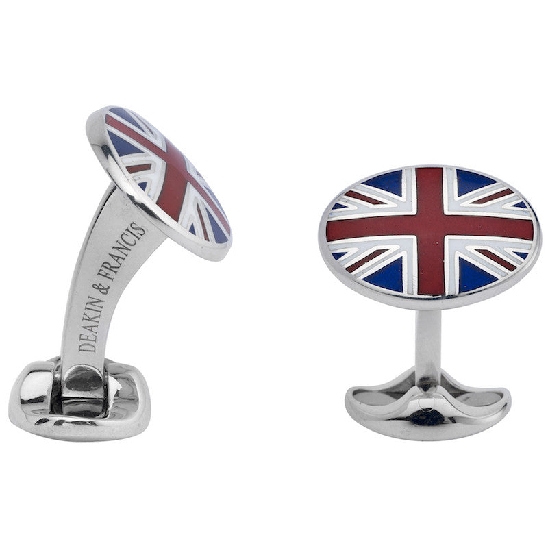 Deakin & Francis Cufflinks Sterling Silver Union Jack Cufflinks | Silver