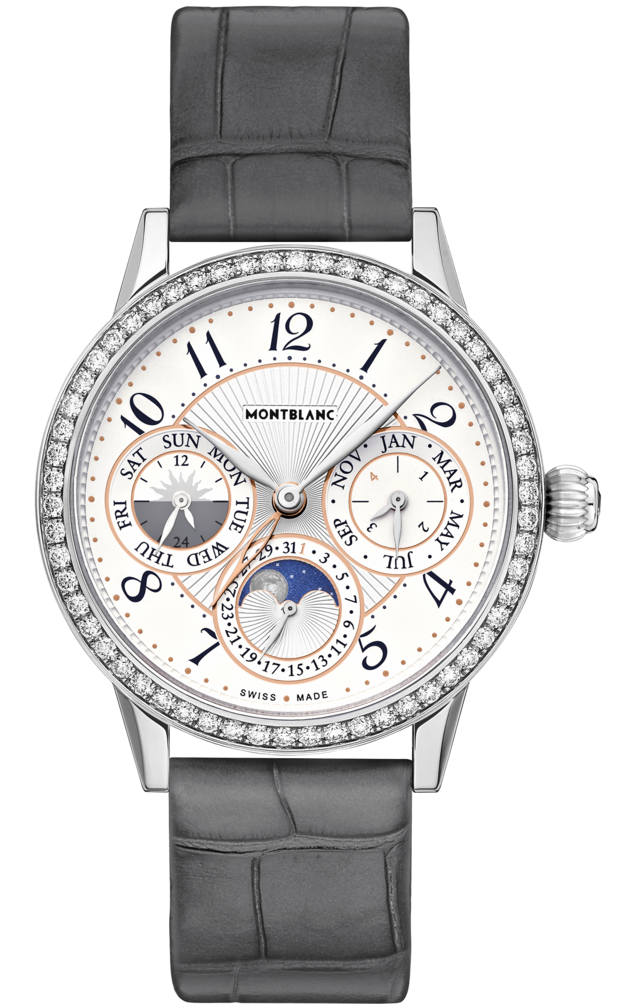 Photos - Wrist Watch Mont Blanc Montblanc Watch Boheme Manufacture Perpetual Calendar - Silver MNTB-082 