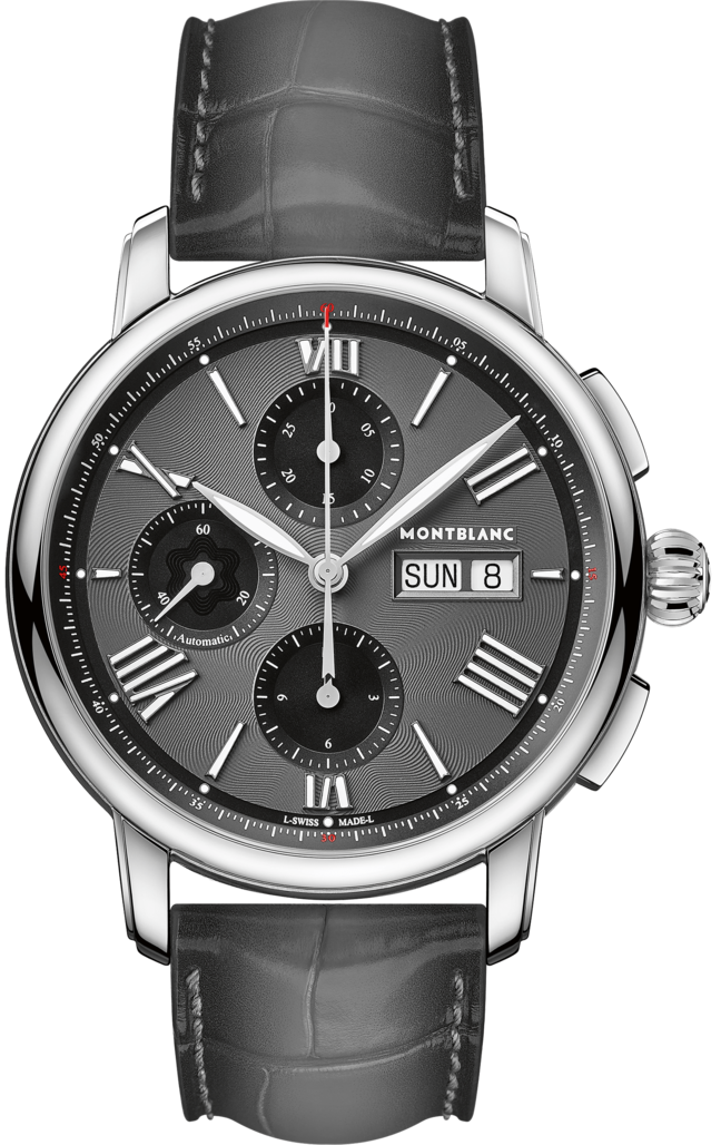 Photos - Wrist Watch Mont Blanc Montblanc Watch Star Legacy Chronograph Day Date - Grey MNTB-112 