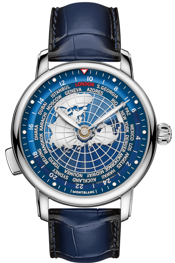 Photos - Wrist Watch Mont Blanc Montblanc Watch Star Legacy Orbis Terrarum - Blue MNTB-128 