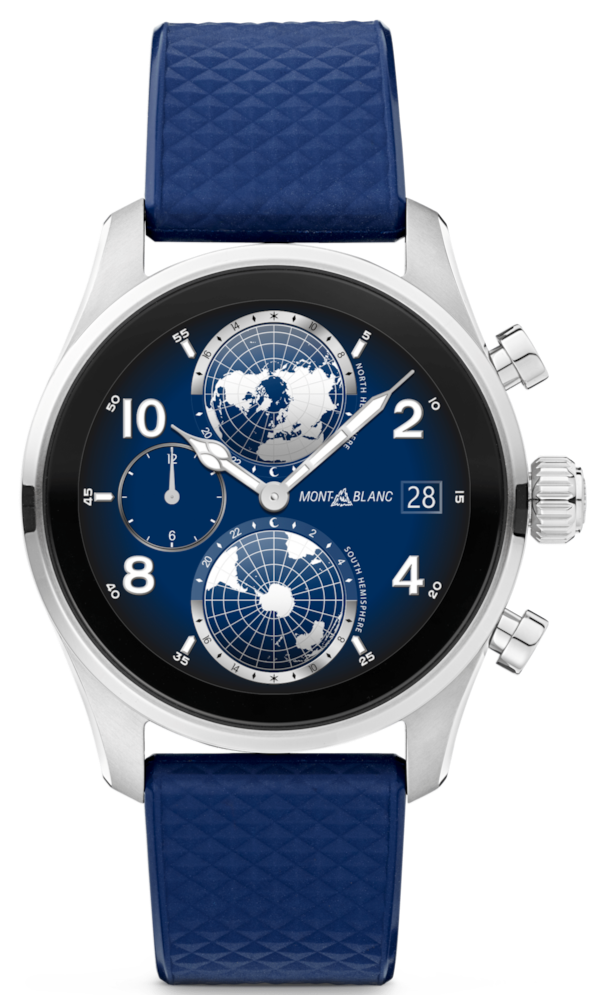 Photos - Wrist Watch Mont Blanc Montblanc Watch Summit 3 Titanium Smartwatch - Blue MNTB-179 