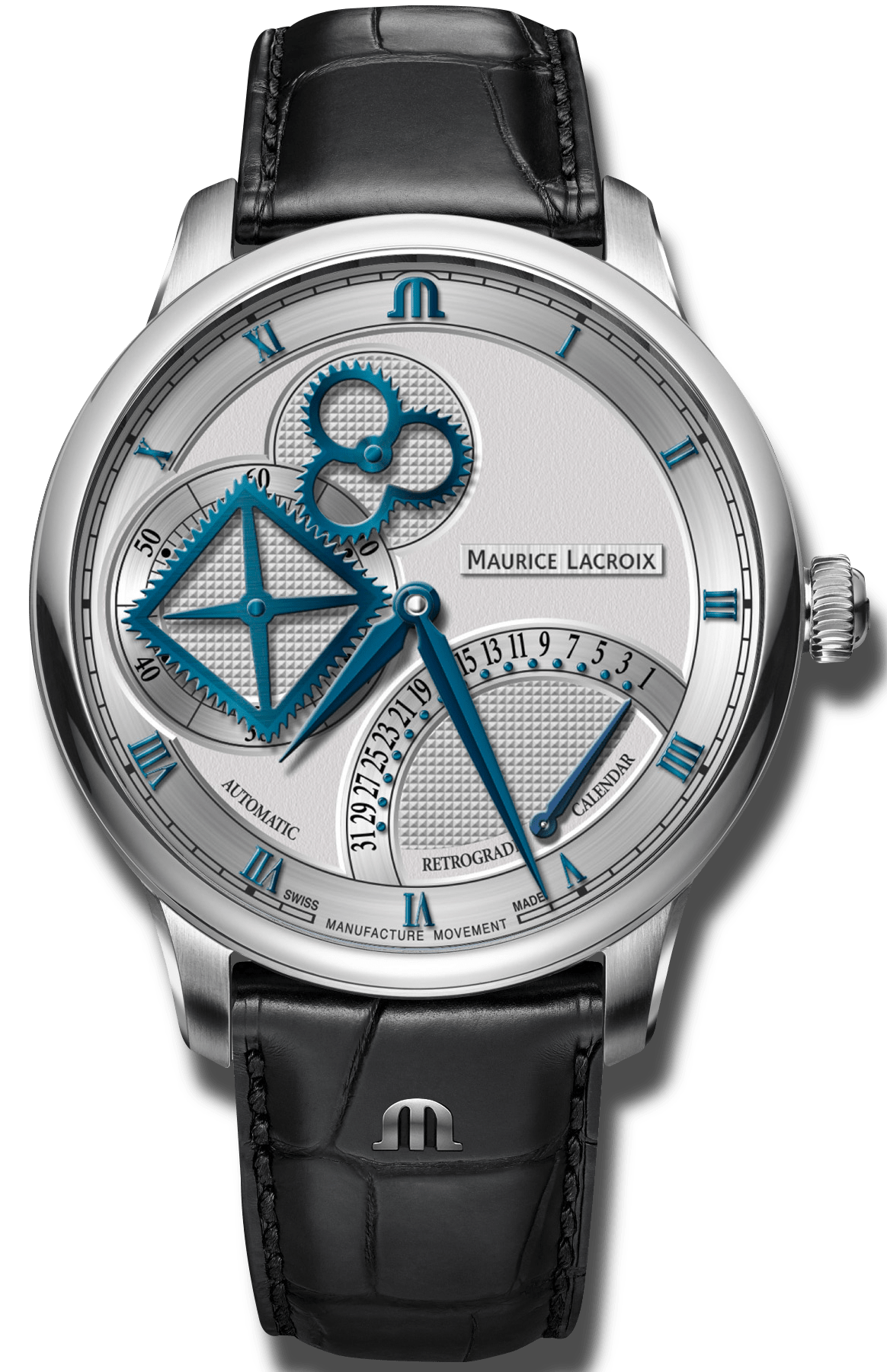 Photos - Wrist Watch Maurice Lacroix Watch Masterpiece Square Wheel Retrograde ML-1543 