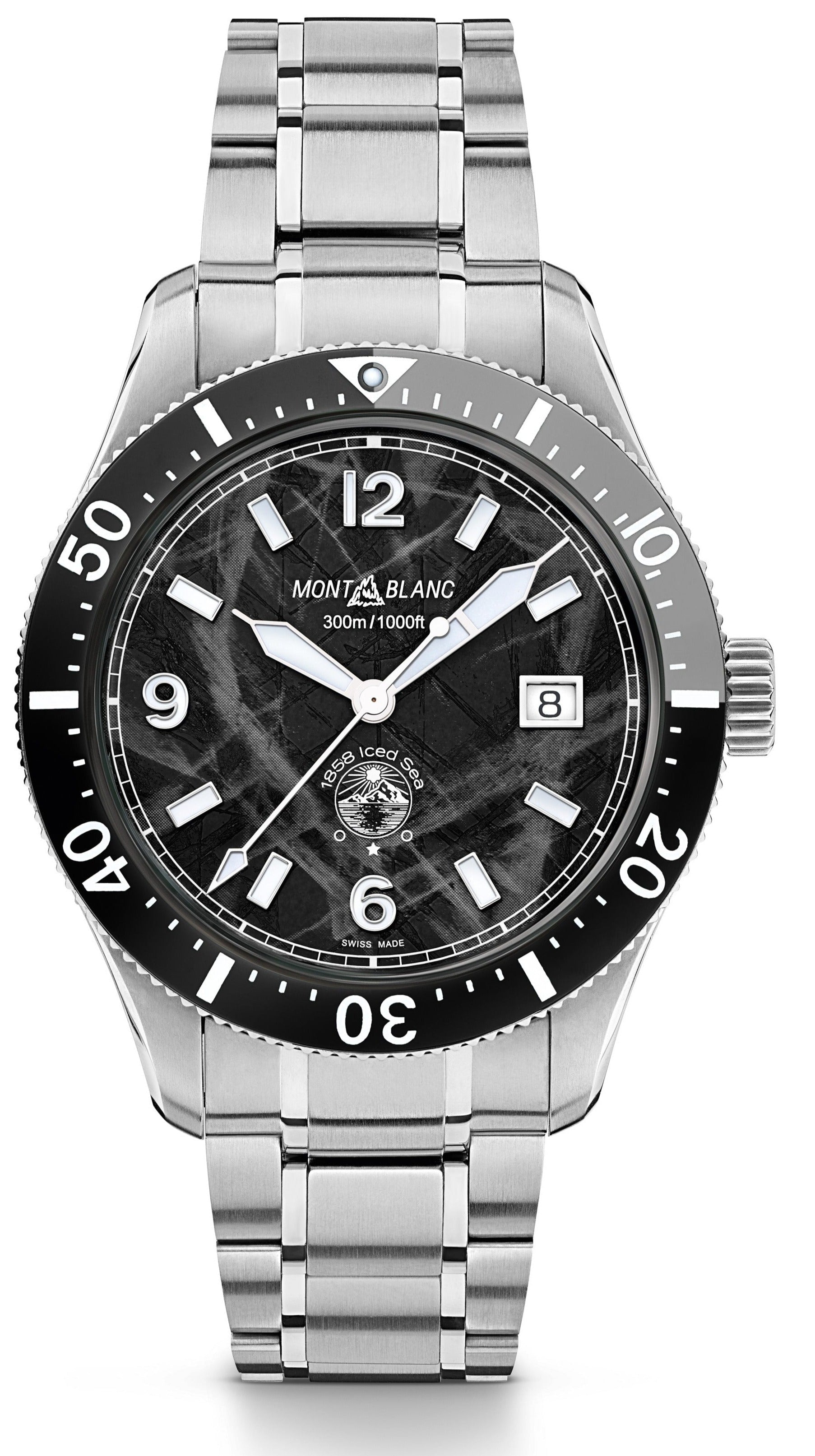Photos - Wrist Watch Mont Blanc Montblanc Watch Iced Sea Automatic Date - Black MNTB-171 
