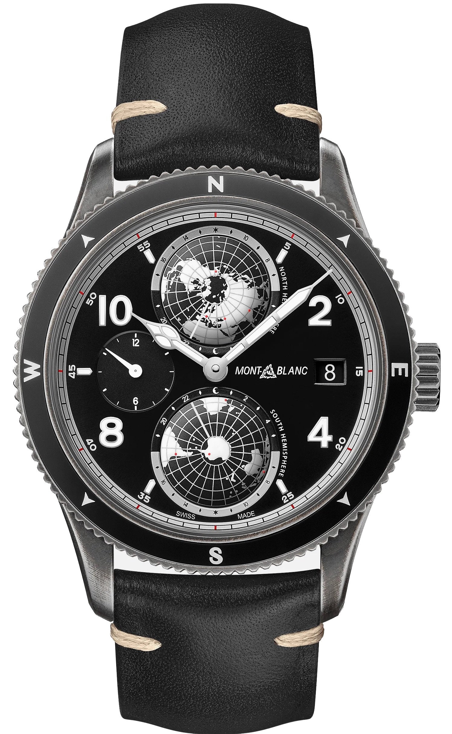 Photos - Wrist Watch Mont Blanc Montblanc Watch 1858 Geosphere UltraBlack Limited Edition MNTB-065 