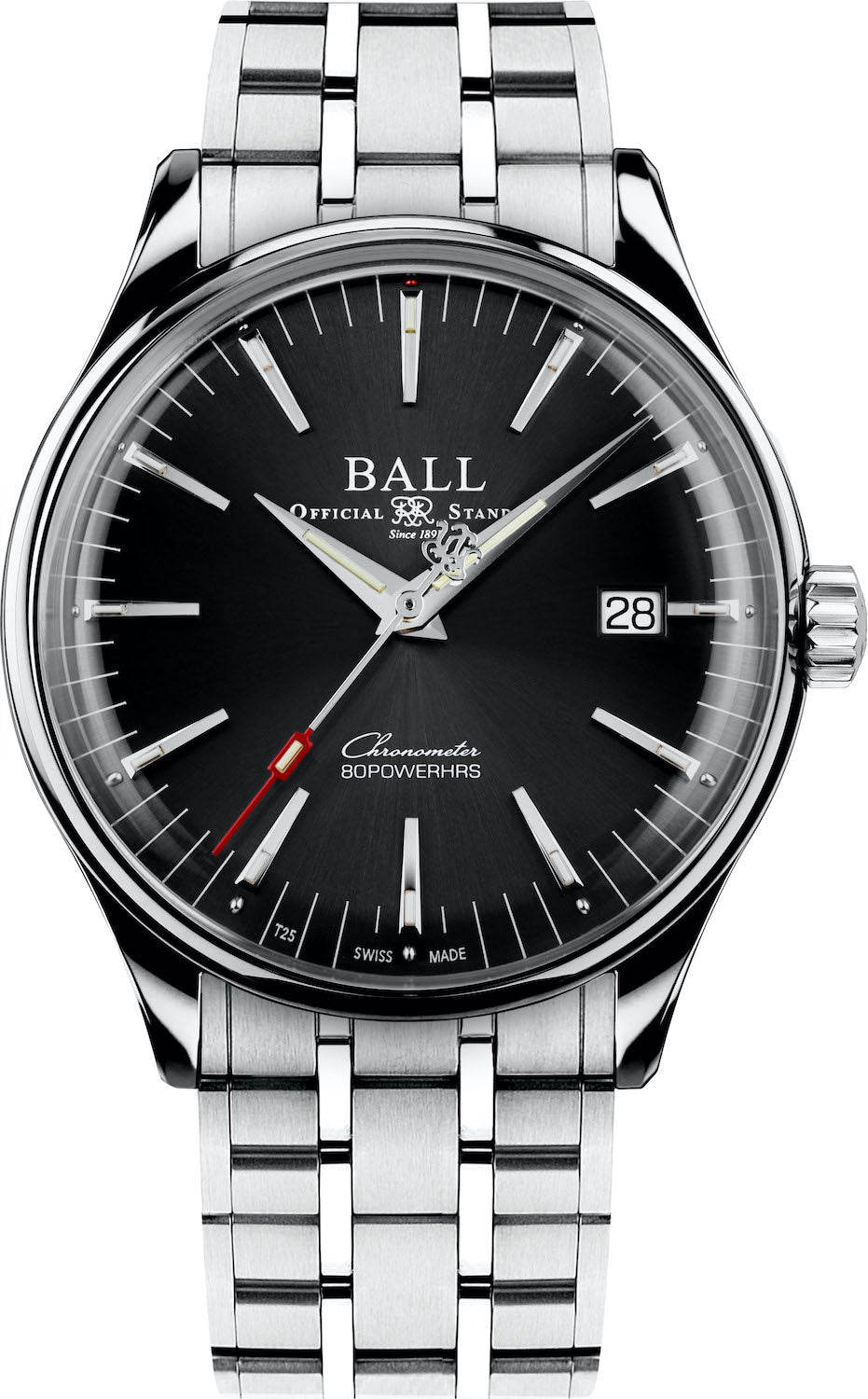 Ball Watch Company Trainmaster Manufacture 80 Hours NM3280D-S1CJ-BK ...