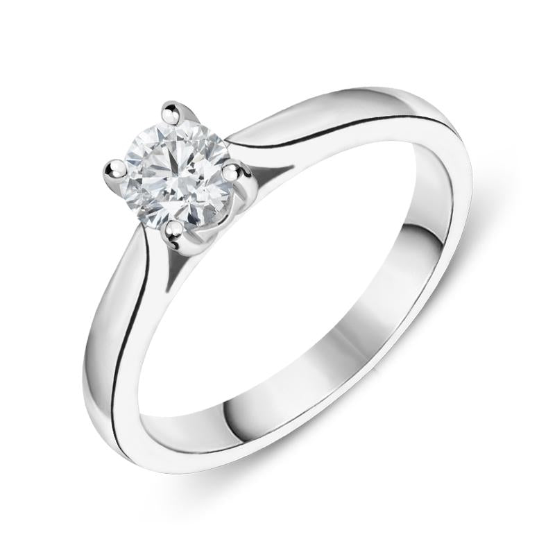 Platinum 0.33ct Diamond Solitaire Ring | 