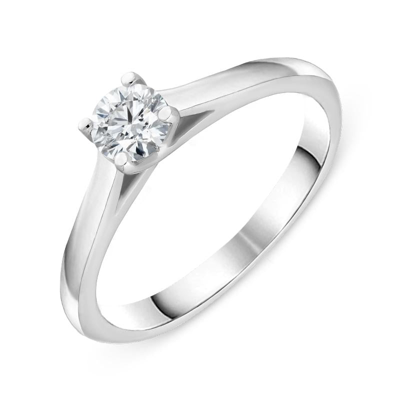 Platinum 0.34ct Diamond Solitare Ring | 