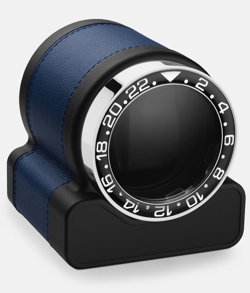 Photos - Watch Box / Winder Tempo Scatola del  Watch Winder Rotor One Blue Black Bezel - Black SCDT-018 