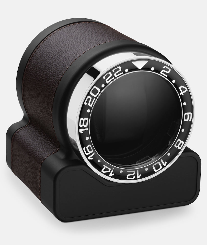 Photos - Watch Box / Winder Tempo Scatola del  Watch Winder Rotor One Chocolate Black Bezel - Black SCD 
