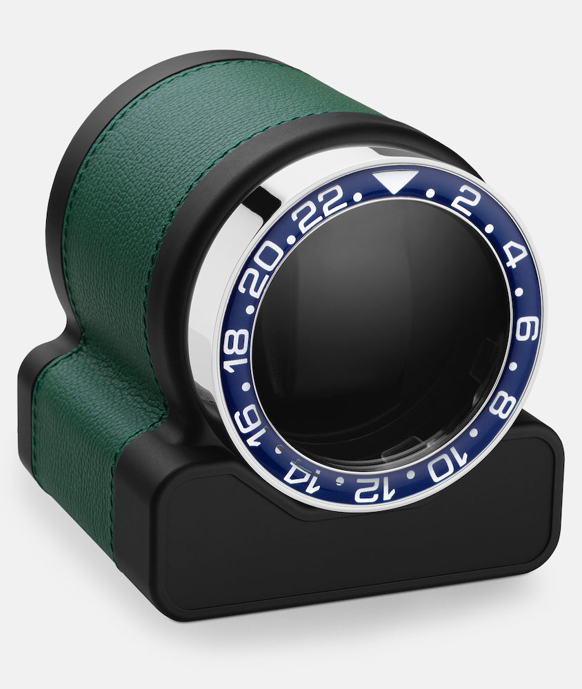 Photos - Watch Box / Winder Tempo Scatola del  Watch Winder Rotor One Green Blue Bezel - Black SCDT-041 