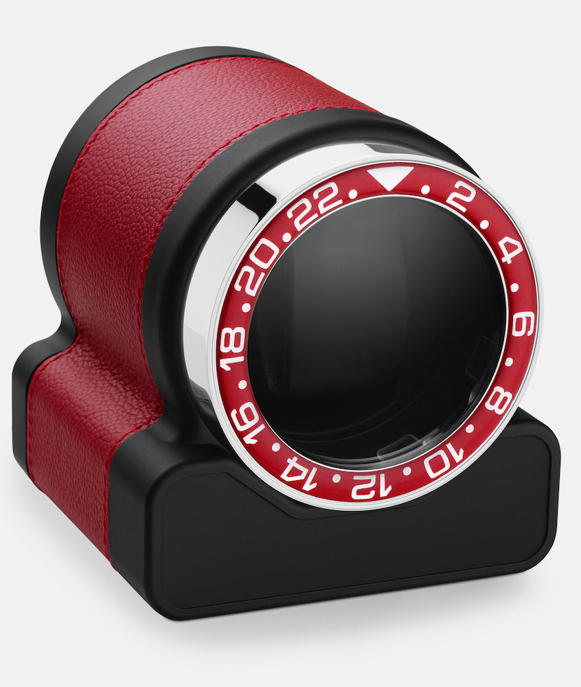 Photos - Watch Box / Winder Tempo Scatola del  Watch Winder Rotor One Red Red Bezel - Black SCDT-035 
