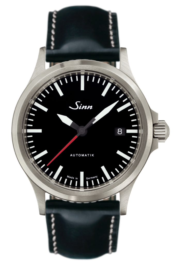 Sinn 556 I RS Cowhide Black Contrasting Seam White