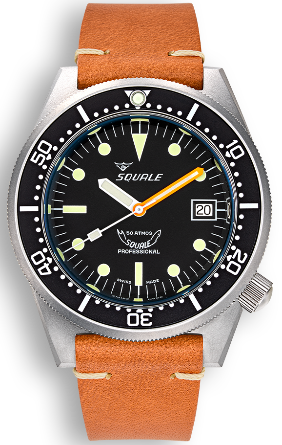 Photos - Wrist Watch Squale Watch 1521 Black Blasted Leather - Black SQL-027