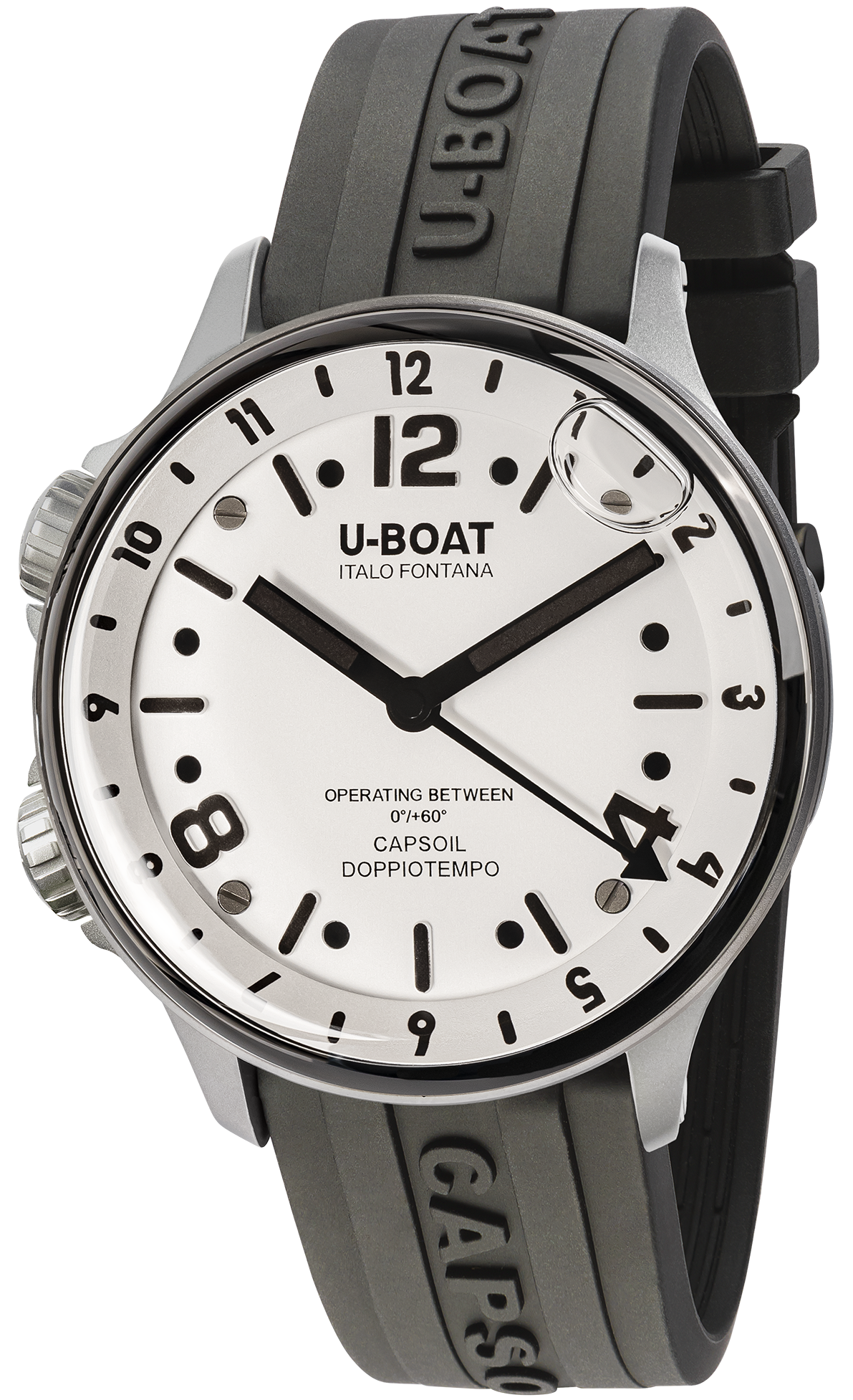 Photos - Wrist Watch U-Boat Watch Capsoil Doppiotempo 45 SS White UB-1028 