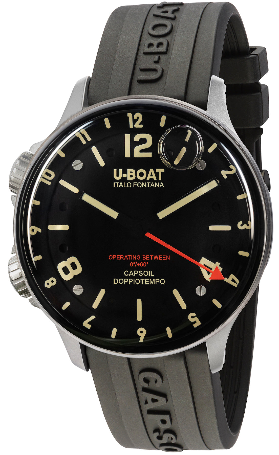 Photos - Wrist Watch U-Boat Watch Capsoil Doppiotempo SS - Black UB-1024 