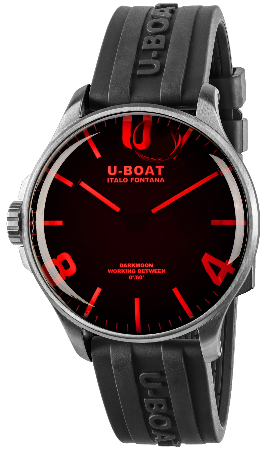 Photos - Wrist Watch U-Boat Watch Darkmoon 44 Red Glass SS D - Red UB-1005 