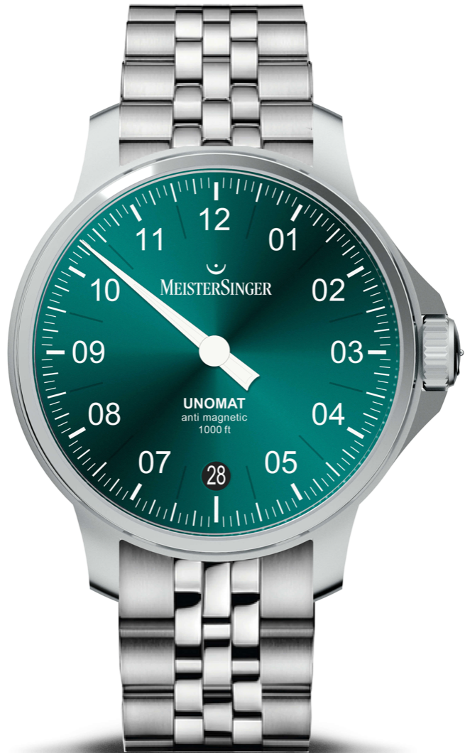 Photos - Wrist Watch MeisterSinger Watch Unomat Green - Green MS-370 