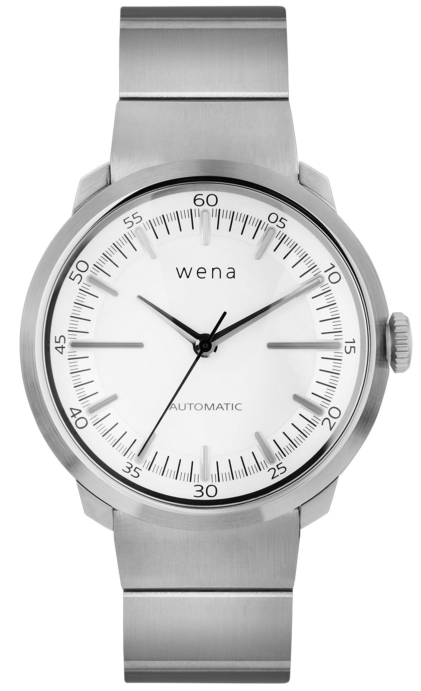 Wena Watch Wrist Pro With White Mechanical Three Hands Face