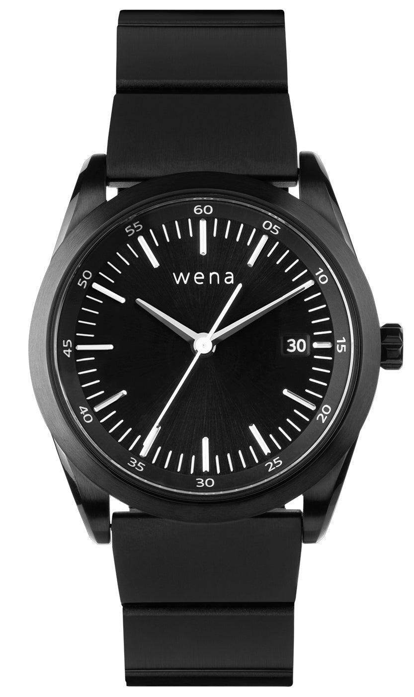 Wena Watch Wrist Pro With Black Solar Three Hands Face