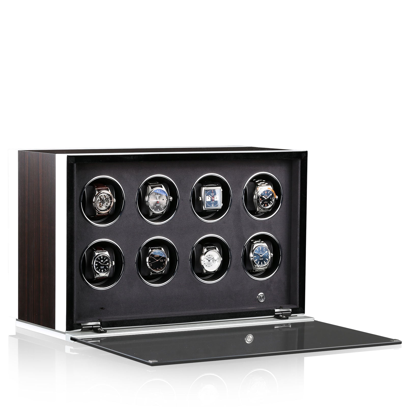 Chronovision Watch Winder Ambiance VIII Ebony Silk White Silk