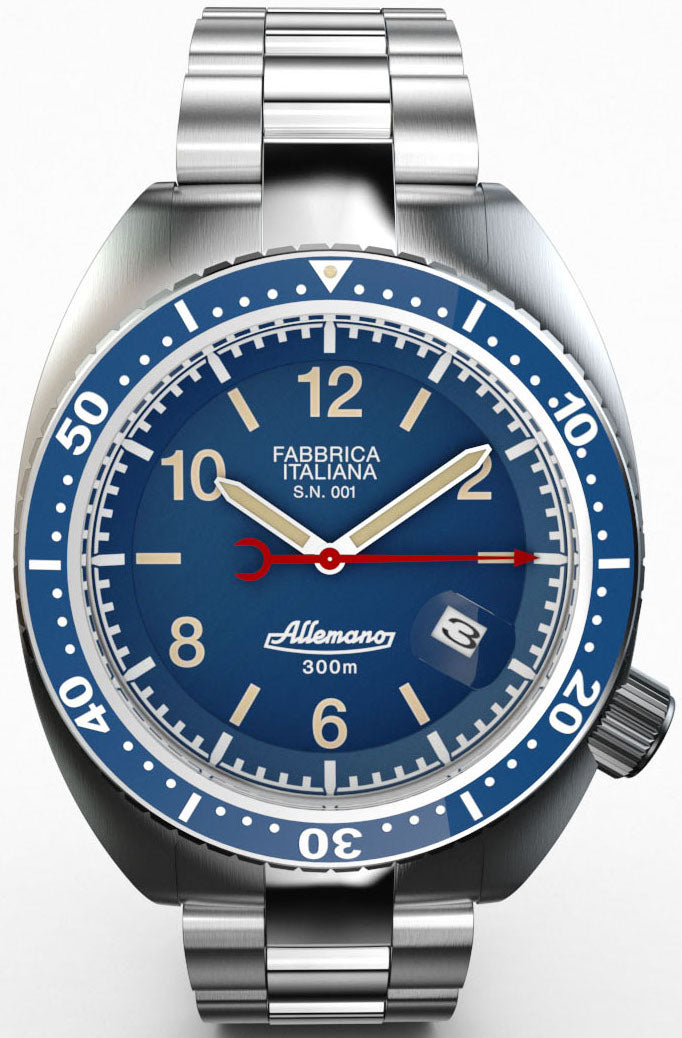 Photos - Wrist Watch SHARK Allemano Watch 1973 Diver  Dark Blue - Blue ALM-013 