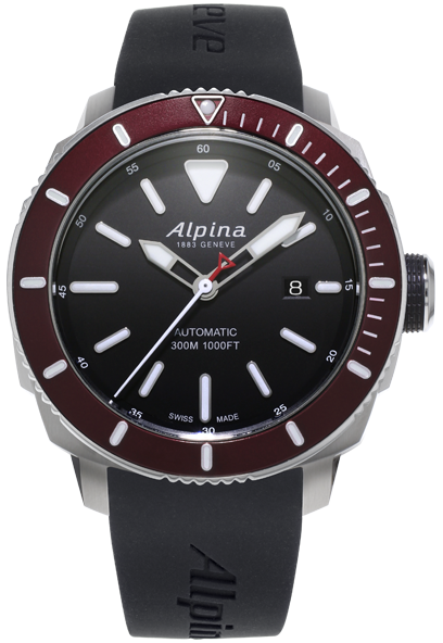 Photos - Wrist Watch Alpina Watch Seastrong Diver300 - Black ALP-230 