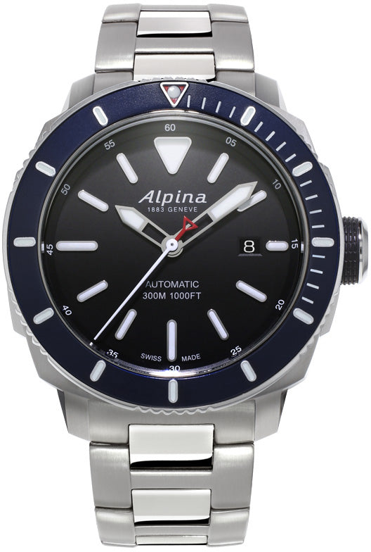 Photos - Wrist Watch Alpina Watch Seastrong Diver 300 - Black ALP-310 