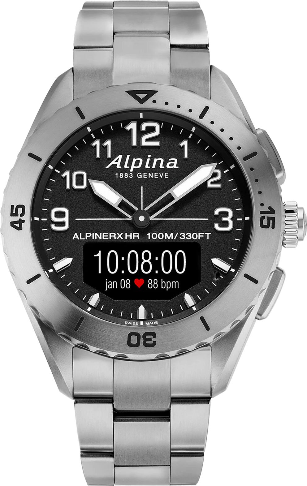 Photos - Wrist Watch Alpina Watch AlpinerX Alive Titanium Smartwatch - Black ALP-350 