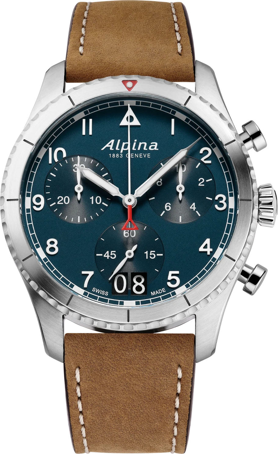 Photos - Wrist Watch Alpina Watch Startimer Pilot Quartz Chronograph Petroleum Blue ALP-366 