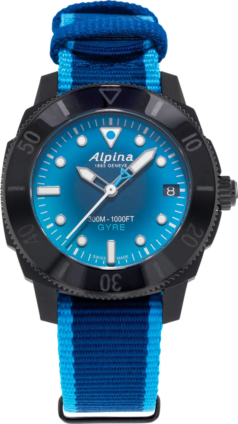 Photos - Wrist Watch Alpina Watch Seastrong Diver Gyre Smoke Blue Ladies - Blue ALP-372 