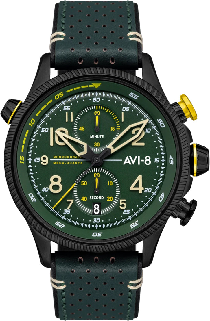 Photos - Wrist Watch AVI-8 Watch Hawker Hunter Duke Chronograph Cosford - Green AV-119 
