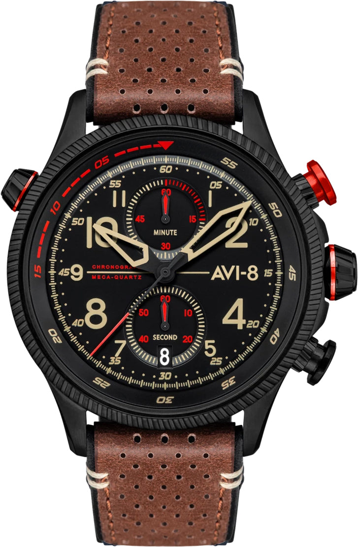 Photos - Wrist Watch AVI-8 Watch Hawker Hunter Duke Chronograph Tangmere - Black AV-120 
