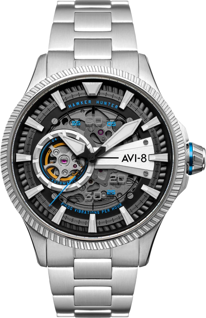 Photos - Wrist Watch AVI-8 Watch Hawker Hunter Avon Automatic Blue Diamonds D - Grey AV-121 