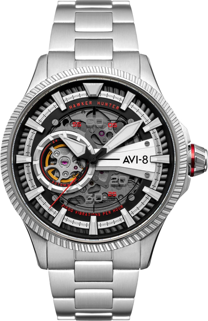 Photos - Wrist Watch AVI-8 Watch Hawker Hunter Avon Automatic Diables Rouges - Grey AV-122 