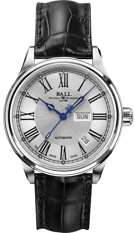 Photos - Wrist Watch Ball Watch Company Trainmaster Roman - White BL-2078 
